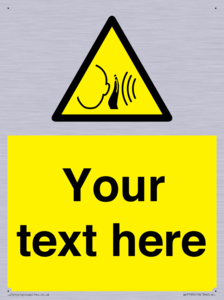 Custom warning sudden loud noise